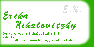 erika mihalovitzky business card